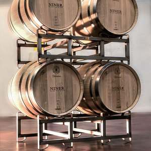 Couleurs personnalisées Coffre-fort Bordeaux Chêne Acier doux Porte-<span class=keywords><strong>tonneau</strong></span> en acier Whisky Bière Tambour de stockage 225l Porte-<span class=keywords><strong>tonneau</strong></span> de vin - Product Image 3