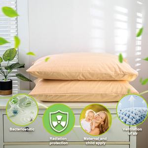 Taie d'oreiller en coton et fibres d'argent, antimicrobienne, avec motif brodé, tricotée, de forme rectangulaire, pour usage domestique et hôtelier - Product Image 5