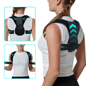 Cuidado DE LA SALUD Deportes Gimnasio Cinturón de soporte de espalda Flexible Cómodo Poliéster Corrector de postura Brace Protección deportiva ajustable - Product Image 6