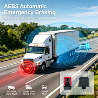 Sistema Automático de Frenado de Emergencia para Vehículos, Sistema de Prevención de Colisiones para Camiones AEBS con ADAS+DMS |   Solución de Seguridad para Flotas Retrofit