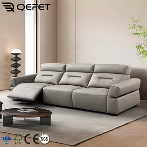 Estilo Europeu moderno Chaise <span class=keywords><strong>Lounge</strong></span> Sofá USB Port Combinação Elétrica Sofá PU Couro Braços Fora Hardware Decoração - Product Image 1