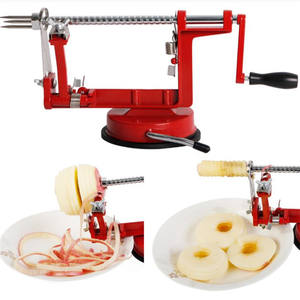 Éplucheur et dénoyauteur de pommes 3 en 1 en acier inoxydable avec base à ventouse puissante - Product Image 2