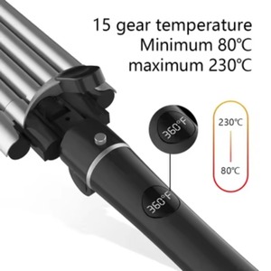 Rizador de Pelo de Cerámica Rosa Personalizado, Rizador de Pelo 3 en 1 con Rotación Automática a 220 Grados - Product Image 2