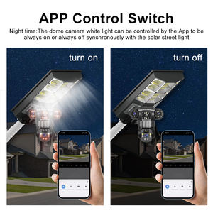 กล้องวงจรปิดไร้สายสำหรับภายนอกอาคาร 6MP 20W ใช้พลังงานแสงอาทิตย์ 400W รองรับ WiFi และซิมการ์ด 4G พร้อมไฟถนนพลังงานแสงอาทิตย์ - Product Image 3