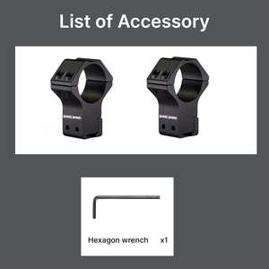 Anneaux de montage BANGBANG - Anneaux de montage 30 mm à double vis pour rail de 11 mm, hauteur centrale de 1,5 pouce (noir) - Product Image 5
