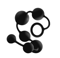 Perlas Anales de Silicona Negra, Tapón Anal, Perlas Anales para Mujeres