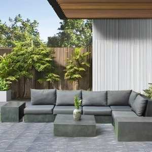 Sofá Modular en Forma de L Gris Moderno con Respaldo Reclinable y Brazos Acolchados para Sala de Estar - Product Image 1