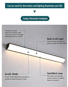 Solarbetriebene LED-Wandleuchte mit Bewegungssensor, wasserdicht, Aluminium-Polycarbonat, 3-farbige Gartenbeleuchtung für den Außenbereich - Product Image 2