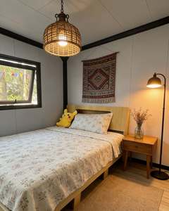 Maison conteneur préfabriquée 3,1m x 6,055m x 2,896m, 2 chambres, villa mobile détachable et extensible, cuisine, salle de bain, design moderne - Product Image 3