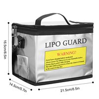 Sac de protection portable ignifuge et étanche pour batterie au lithium polymère avec fermeture éclair, pour le chargement et le rangement des drones FPV et des bateaux RC