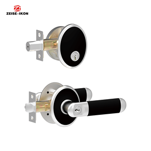 Serrure de porte d'entrée antivol durable <span class=keywords><strong>et</strong></span> étanche avec levier, finition <span class=keywords><strong>nickel</strong></span> satiné, bouton réglable, pêne dormant à cylindre unique, clé 70 mm - Product Image 6