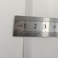 Cordon élastique plat rayé en caoutchouc extensible de 6 mm, bande élastique tressée pour textiles de maison, sacs, chaussures, en rouleau