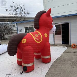 2026年巨大なインフレータブル中国の旧正月馬、赤い祝祭馬の装飾、旧正月プロモーション/ショッピングモールのポップアップ/フェスティバルイベント用 - Product Image 4