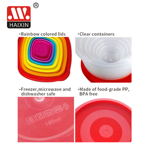 7 Cái/5 Cái/3 Cái Có Thể Điều Chỉnh Air-Tight Lưu Trữ Rõ Ràng Vòng Nhựa Thực Phẩm Container Với Nắp - Product Image 5