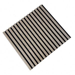 Panneau acoustique en bois à lattes décoratif absorbant le son pour les murs intérieurs des hôtels, des hôpitaux, des villas - Mur en bois moderne écologique - Product Image 2