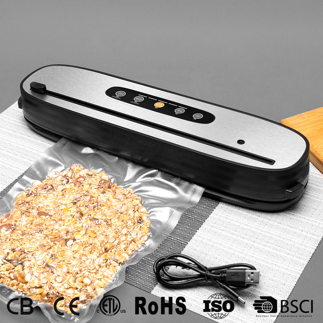 Household Mini Cordless Vacuum Food Sealer Portable Recharging Vacuum Packing Machine with Low Noise