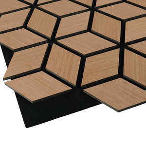 Hiện Đại Vật liệu nội thất tường trang trí chống cháy Hexagon akupanel PVC Veneer MDF tường Bảng điều khiển âm thanh tấm cách âm - Product Image 2