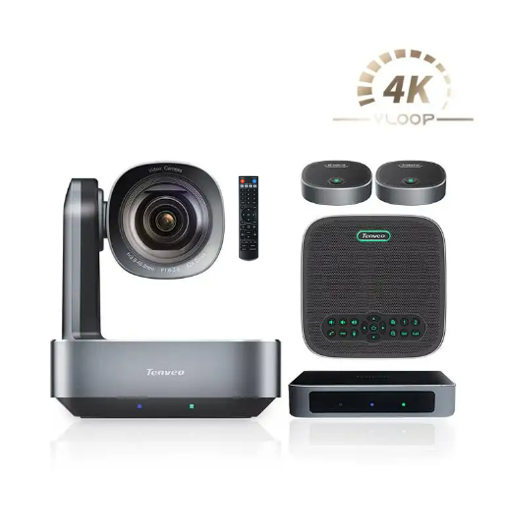 2024 High Quality Tenveo VA612 Group 4K Camera 12x Zoom Conference Microphone System with 3-Year Warranty and 6m Pickup Range
