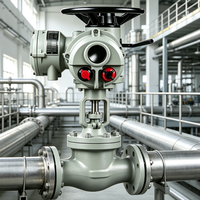 Actuador Eléctrico Inteligente Modulador Multivuelta con Retroalimentación de Posición por Señal 4-20mA Modbus RTU para Plantas de Energía