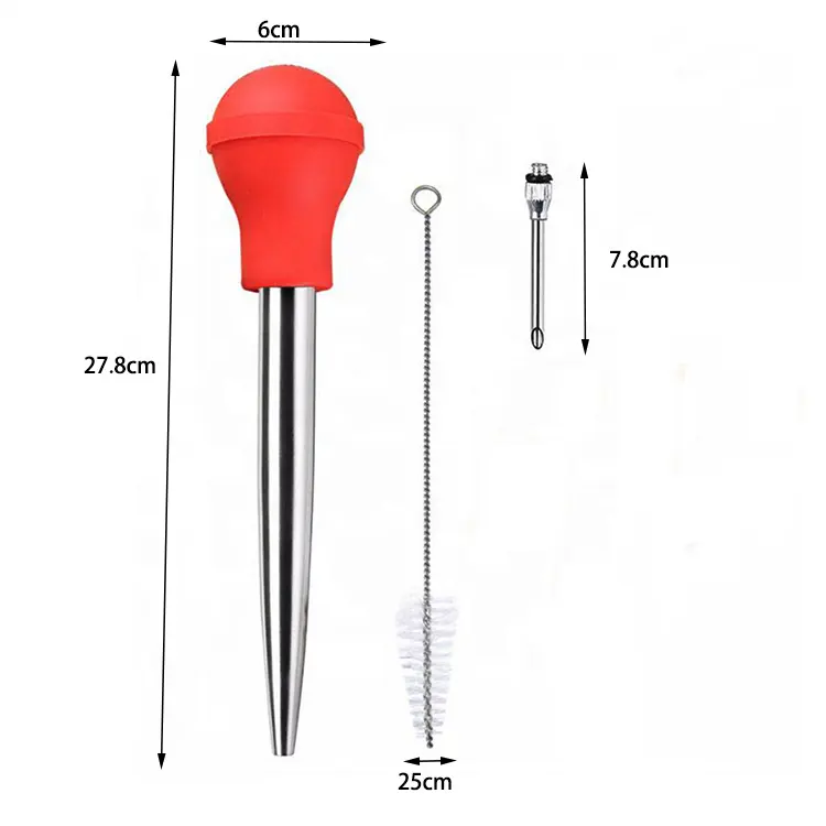 ชุด Baster ตุรกีพลาสติก OEM เกรดอาหาร,พร้อมแปรงบาร์บีคิว4ชิ้น