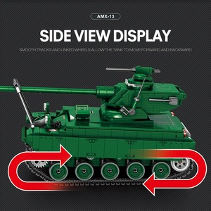 Tanque de Camuflaje Inflable, Modelo a Escala 1/28 del Pz.Kpfw VI Ausf.B <span class=keywords><strong>Tiger</strong></span>, Bloques de Construcción de Plástico AMX-13, Juguete Coleccionable - Product Image 4