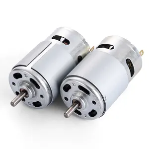 Fabriek High Power 12V/24V/36V 550/555/750/775 Elektrische Borstel Micro Dc Motor Beschikbaar Met Snelheid Reducer