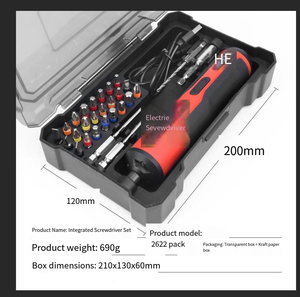 Tournevis électrique rechargeable, <span class=keywords><strong>perceuse</strong></span> multifonctionnelle domestique au lithium, ensemble d'outils de tournevis, petit modèle - Product Image 5