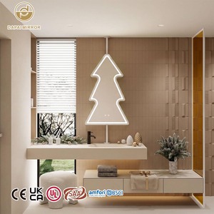 Miroir <span class=keywords><strong>de</strong></span> <span class=keywords><strong>salle</strong></span> <span class=keywords><strong>de</strong></span> <span class=keywords><strong>bain</strong></span> double face suspendu irrégulier avec éclairage LED intégré, personnalisé pour projets hôteliers, vente en gros - Product Image 1