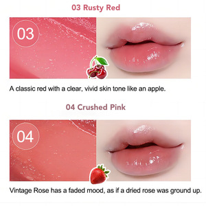 Lipstik Pelembap 6 Warna Tidak Lengket dengan Label Pribadi Makeup Korea, <span class=keywords><strong>Lip</strong></span> <span class=keywords><strong>Gloss</strong></span> Esensial Berpigmen Tinggi - Product Image 6