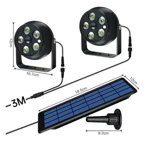 2024 New 3W 4W LED Solar Outdoor Waterproof Floodlight 5 Years Warranty ABS Material Body Led Outdoor 50w Solar Floodlight