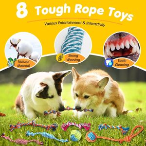 Paquete de 18 juguetes masticables para perros agresivos para Limpieza de <span class=keywords><strong>dientes</strong></span>, juguetes interactivos para perros chirriantes de alta resistencia, accesorios para mascotas - Product Image 3