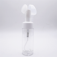 Botol Pompa Busa Plastik Transparan Silinder Grosir dengan Kuas 150ml