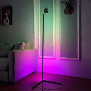 LED RGB التحكم عن بعد الحديثة غرفة المعيشة الزاوية مصباح الشمال أريكة الزاوية جو مصباح غرفة نوم مصباح أرضي ملون