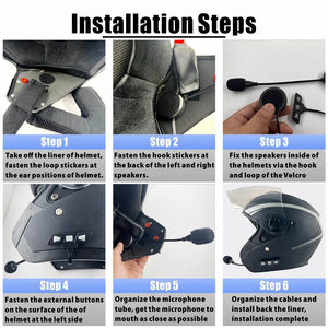 Motorcycle <strong>Intercom</strong> Wireless <strong>Intercom</strong> Hands Free Waterproof Portable <strong>Bluetooth</strong> Headphone Mic Earphone - Product Image 6