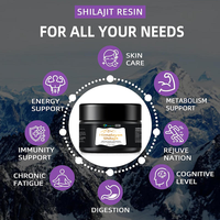 Résine de Shilajit en Gros OEM Marque Privée, Shilajit Pur en Vrac 30/50g Naturel Original 100% Pur Ultra Himalayen