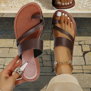 Women Large Size Fashion Sandals Comfort <strong>Wide</strong> <strong>Toe</strong> Box Summer Flat Casual <strong>Shoes</strong> - Product Image 2