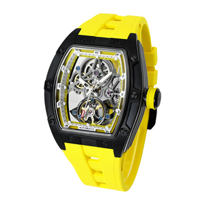 Reloj de Diseño CE-8088G-3, Resistente al Agua, con Correa de Silicona y Acero Inoxidable, Esfera Esqueleto, Movimiento Mecánico Automático - Product Image 1