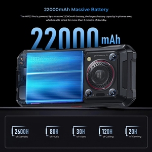 Chất lượng cao gốc Oukitel wp33 Pro điện thoại thông minh 8GB + 256GB nhận dạng vân tay 22000mAh pin 6.6 inch 5g điện thoại di động - Product Image 4