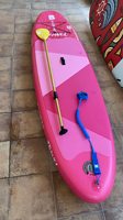 Planche à pagaie gonflable rose personnalisée, planche à pagaie tout terrain, planche à pagaie de surf en stock
