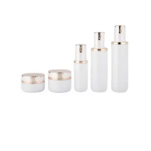 High Quality 30g 50g 40ml 100ml 120ml Luxury Empty Glass Jar Lotion Bottle Skin Care Cosmetics Packaging Set