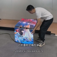 Soporte interior colgante Led pantalla de vídeo plegable ultrafino ultraligero Wifi Control caja portátil Led pantalla de publicidad