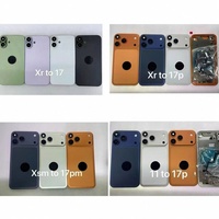 Casing Belakang DIY, Frame Tengah Baterai untuk iPhone 11, Ubah 11 Menjadi 17 Pro & Xr Menjadi 17 Pro, Casing Belakang