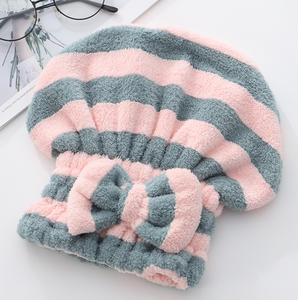 Asciugamano Turbante a Righe ad Asciugatura Rapida per Capelli Lunghi, Corti e Ricci, Cuffia da Bagno in Microfibra Altamente Assorbente - Product Image 4