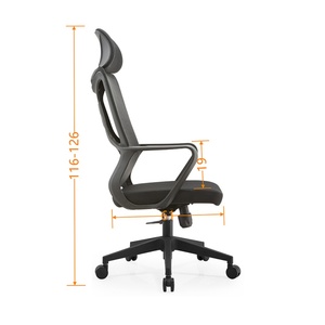 Chaise de bureau de direction personnalisable, réglable, ergonomique, pivotante, en maille, avec mousse, confortable, en tissu, aluminium, moderne, garantie 5 ans - Product Image 3