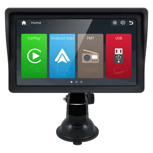 Автомобильный мультимедийный плеер, Универсальная Портативная мультимедийная система с 7-дюймовым экраном, GPS Навигатором, для воспроизведения автомобиля с зеркальным дисплеем