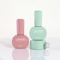 Flacon de vernis à ongles rond en verre de 9 ml avec pinceau, couleur personnalisée, emballage vide pour vernis gel