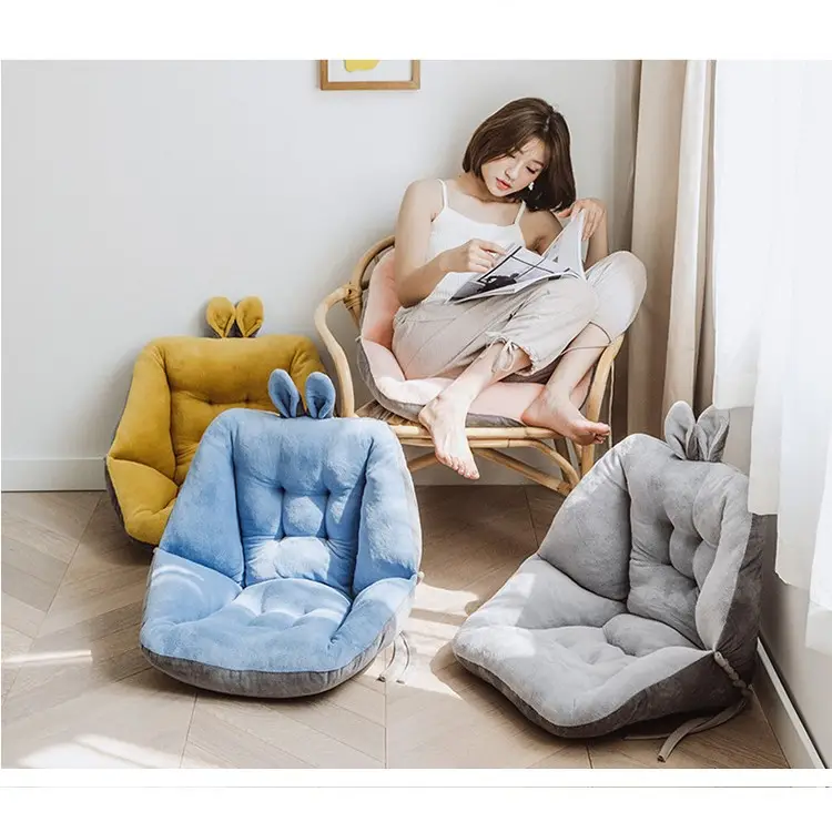 Unico sedile Super morbido cuscino posteriore spesso cuscino di testa orecchio di coniglio cuscini per l'home Office