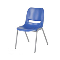 Chaise pliante pour étudiant avec tablette d'écriture - Empilable, cadre chromé, pour école, gymnase, extérieur, maison, bureau, design moderne, usage commercial