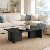 Table console en marbre couleur café de luxe QINUO Furniture Store, table console en marbre sur mesure pour salon