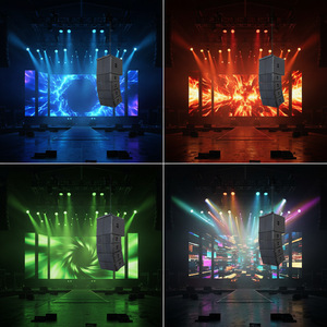 Sistema Audio Professionale PA per Interni con Diffusori Line-Array in Legno, Montaggio a Palco, Modello Gjz-32 - Product Image 3